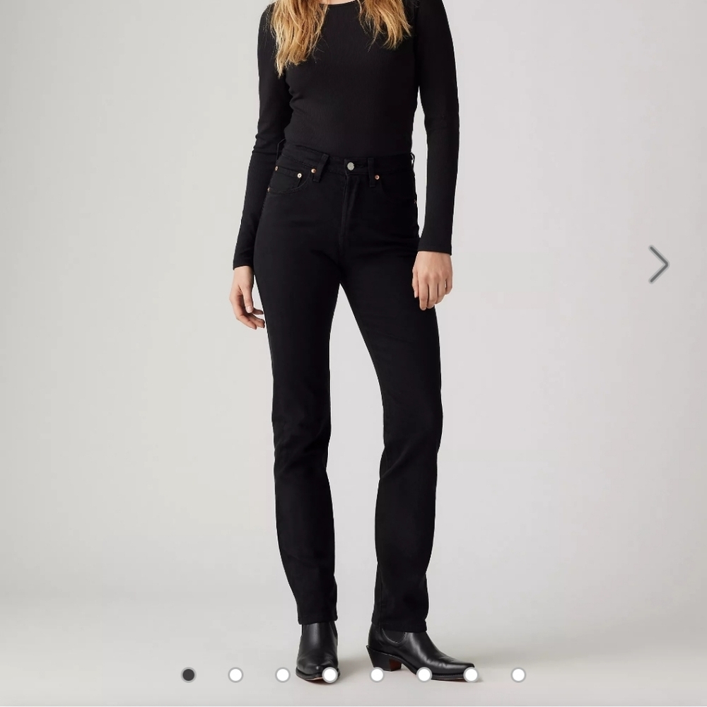 Black Women's 501 Levi's Jeans, Original Fit